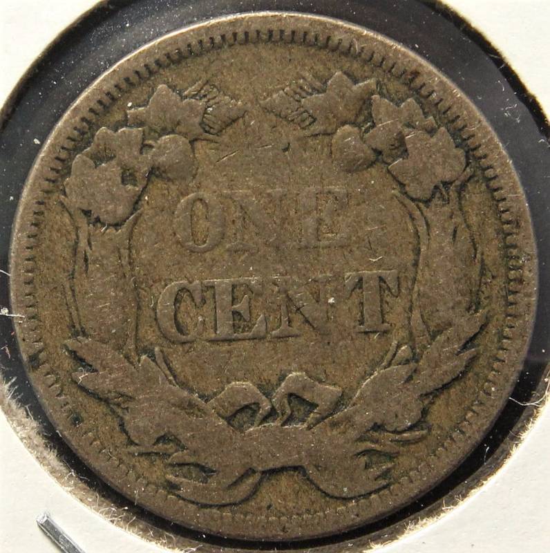 1858 SMALL LETTERS FLYING EAGLE CENT VG