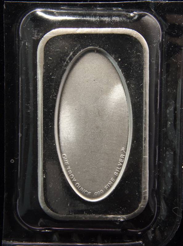 1 TROY OZ. .999 FINE SILVER BAR CRUCIFIX SEALED