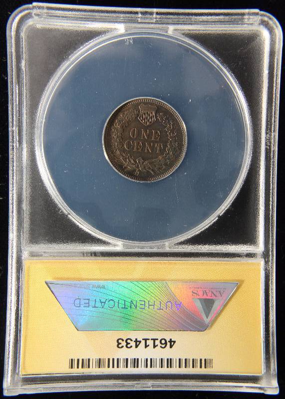 1907 INDIAN CENT AU 58 ANACS