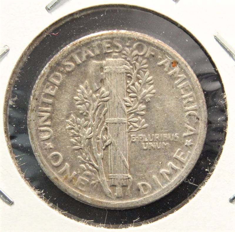 1918 MERCURY DIME XF