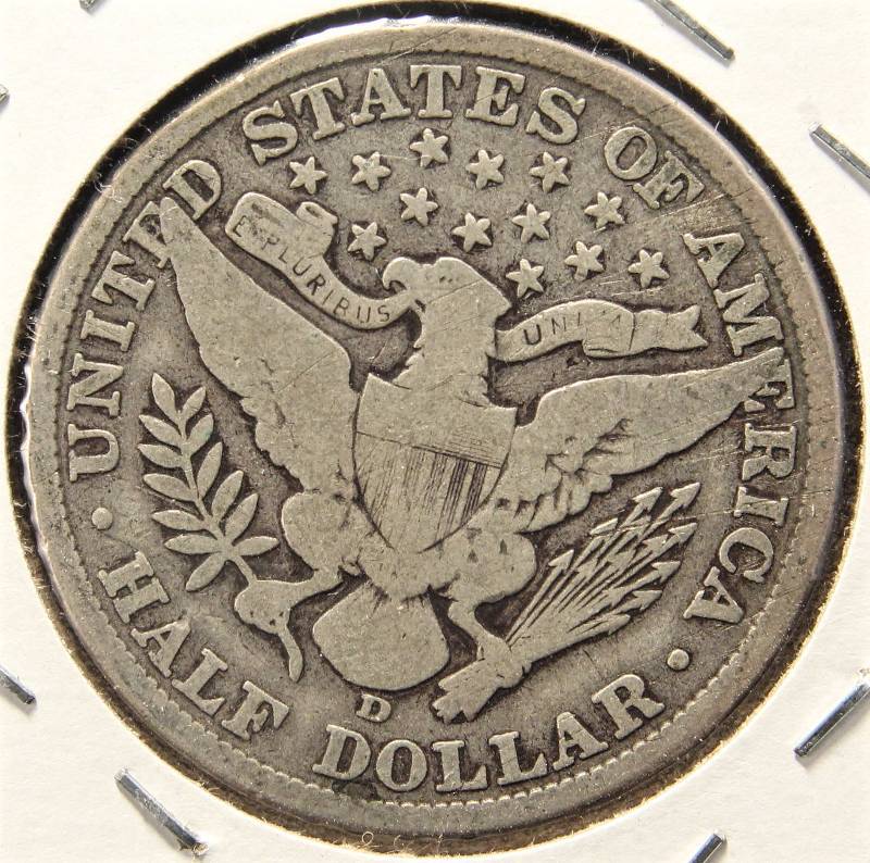 1907-D BARBER SILVER HALF DOLLAR GOOD