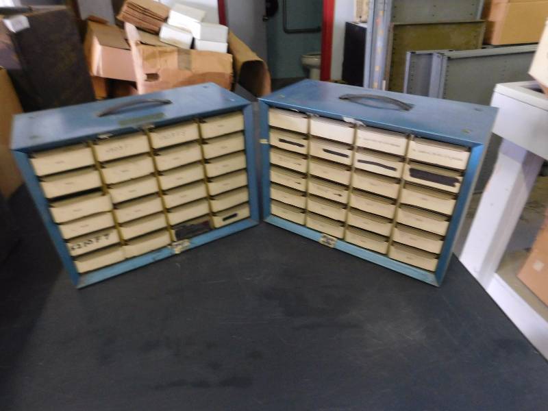 Metal Parts Organizers (Qty. 2) with Plastic Drawers (6.5 x 13 x 9.5)