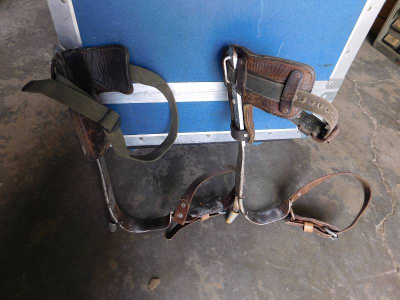 Antique Pole Climbing Spikes