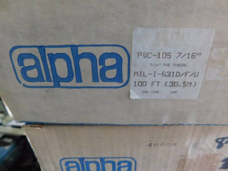 Alpha PVC-105 716 Black Tubing