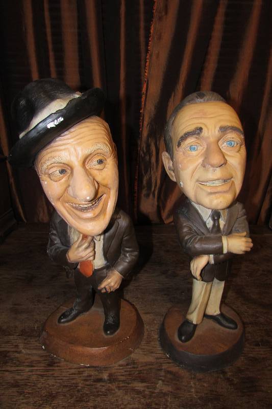 lot 597 image: ESCO STATUES, 17 CHALK WARE STATUES OF JIMMY DURANT AND JACK BENNY