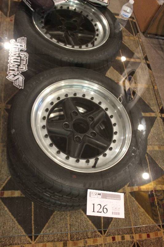 lot 126 image: Lot of (4) Porsche 911 16in. Wheels, Dunlop SP Sport P20555R16 89W Tires