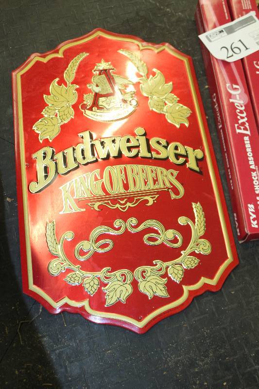 lot 263 image: Budweiser King Of Beers Decorative Wall Art