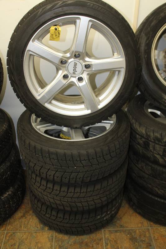 lot 14 image: Lot of (4) Moda 17in. 3-Series Wheels w Blizzak P23545R17 Snow Tires
