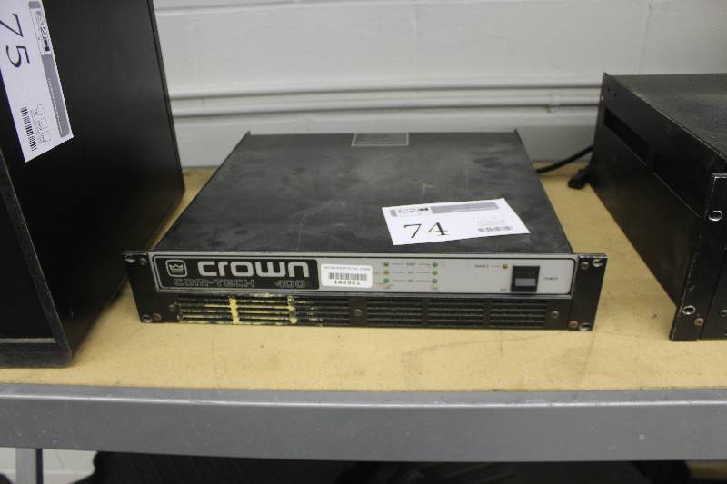 lot 74 image: Crown Rack-Mount Stereo Power Amplifier