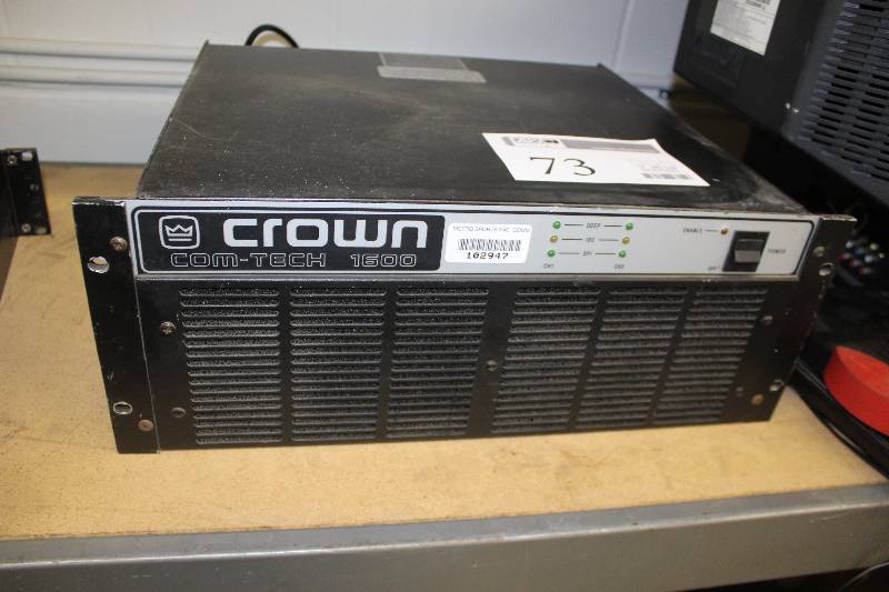 lot 73 image: Crown Rack-Mount Stereo Power Amplifier