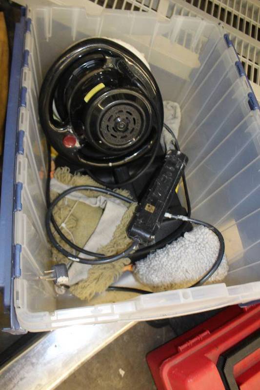 lot 83 image: Car Cleaning Includes Sears Craftsman Buffer Polisher, Pads, And More
