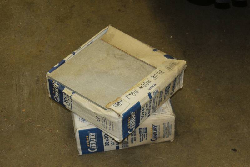 lot 109 image: Century 12x12in. Blue Moon Italian Unpolished Tile