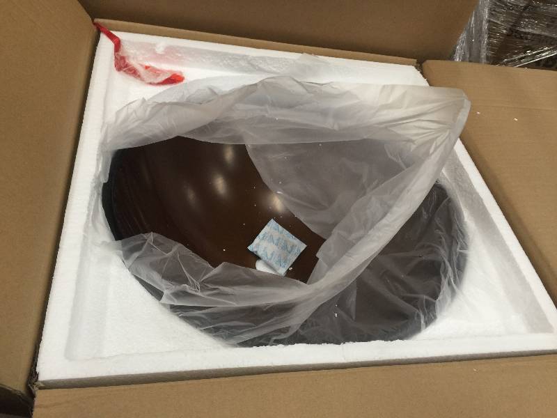 lot 6 image: Home Decorators Collection Fuji 2 DRW Single Vanity Sink in Brown Old Walnut open  box never used