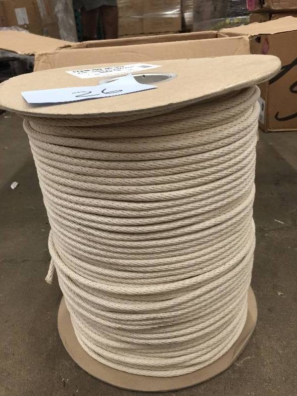 lot 26 image: T.W. Evans Cordage #10 (516 in.) x 1200 ft. Buffalo Cotton Sash Cord Spool Model#  46-107 open box never used