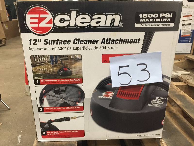 lot 53 image: Homelite 1,800 psi 12 in. EZ Clean Surface Cleaner open box never used