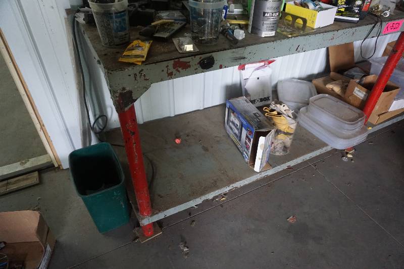 lot 18 image: Heavy Duty Metal Shop Work Bench