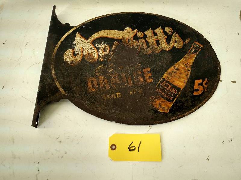 lot 61 image: Vintage Nesbitts California Orange Tin Sign