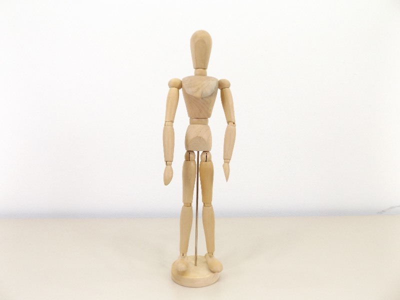 lot 27 image: Flexible Wood Figure on Stand