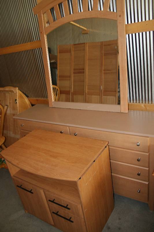 Dresser with Mirror and Kitchen Stand