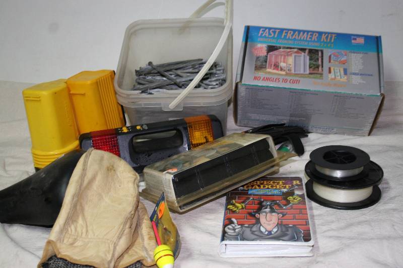 Nails, Fast Frame Kit, and Misc Garage Items