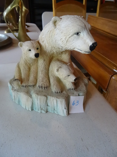 lot 63 image: Polar Bear Statue