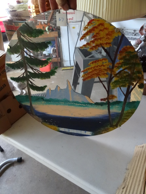 lot 67 image: 20 Hand Painted Mirror