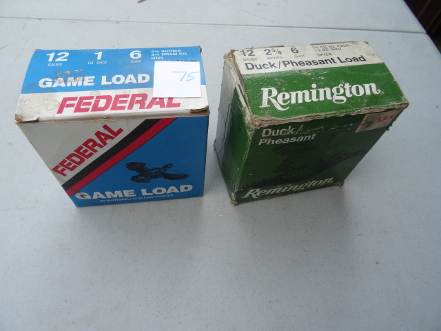 lot 75 image: 2 Boxes 12 Gauge 2 34  #6 Shot Shells.