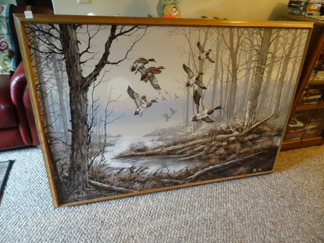 lot 81 image: Mallard Painting By Leazritayl  63 X 43