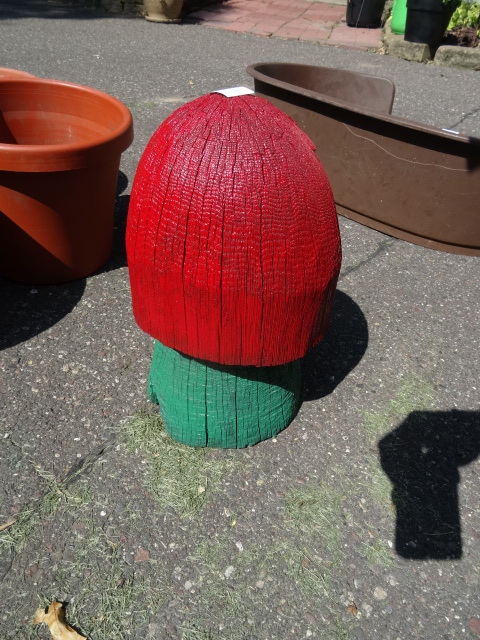 lot 86 image: Wood Mushroom Sculpture