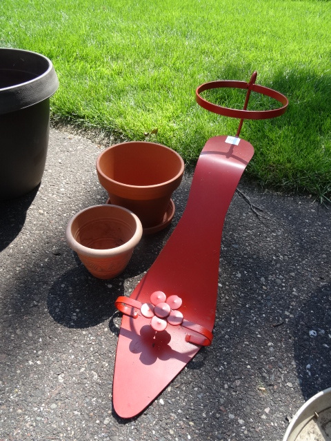 lot 90 image: Vintage High Heel Flower Pots