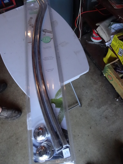 lot 165 image: Brand New Curved Shower Rod Set