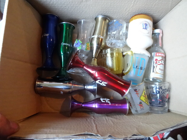 lot 190 image: Misc Shot Glasses And Misc Glassware