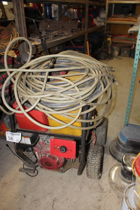 lot 58 image: NorthStar Gas Wet Steam & Hot Water Pressure Washer  3,000 PSI, 4.0 GPM, Honda Engine w 2 Sprayers, 2-Hoses