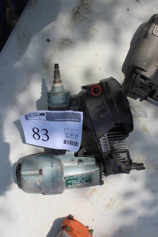 lot 83 image: Hitachi Air 2.5in. Coil Nailer