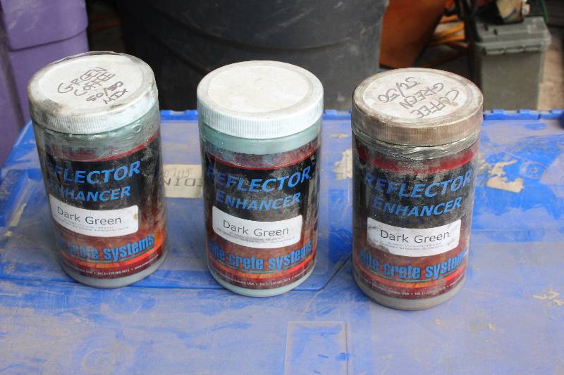 lot 141 image: Lot of (3) Bottles Concrete Reflector Enhanser - Dark Green