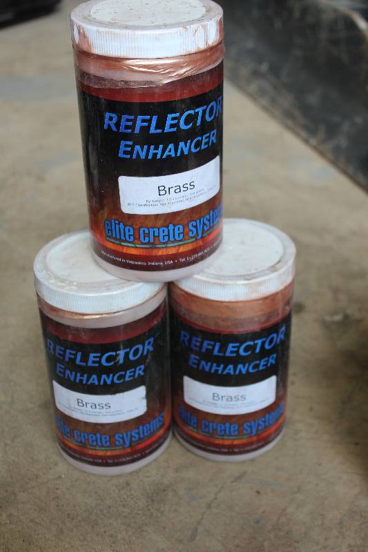 lot 149 image: Lot of (3) Bottles Concrete Reflector Enhanser - Brass