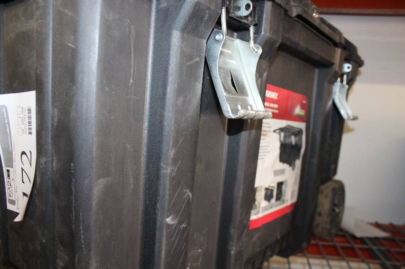 lot 172 image: Husky Mobile Job Box, Ceiling Fan, Tools