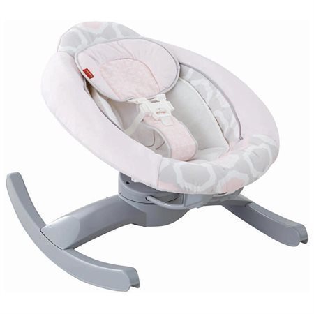 lot 38 image: New In Box - Fisher-Price 4-in-1 Smart Connect Cradle n Swing - Pink Shadow