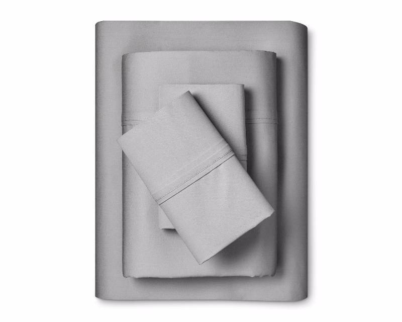 lot 130 image: New Tencel Cotton Sheet Set (King) Skyline Gray - Fieldcrest