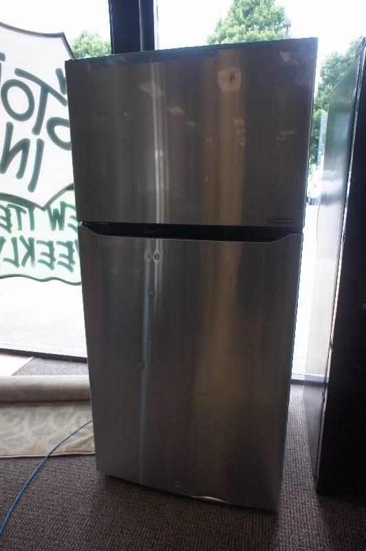 lot 2 image: New - Scratch & Dent LG Model # (LTCS24223S) 33 Inch Top-Mount Refrigerator STAINLESS - Tested Works - MSRP $ 1699.99