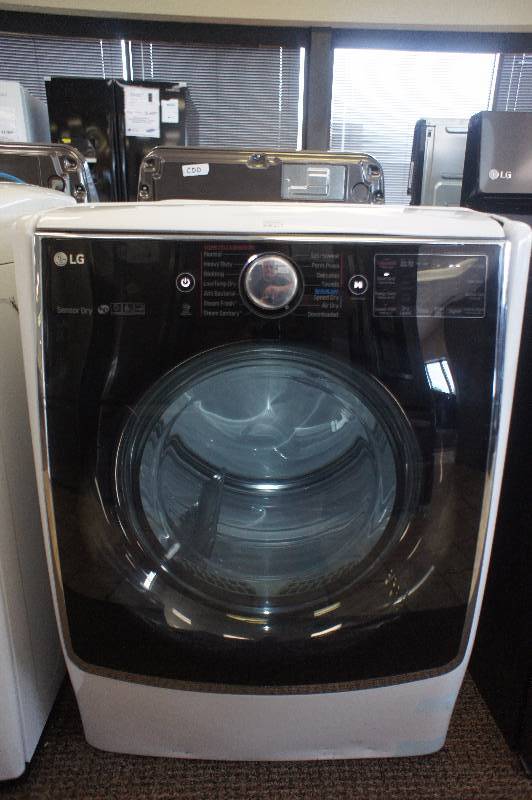 lot 8 image: New - Scratch & Dent LG Model # (DLGX5001W) - Large Capacity Gas Dryer - 7.4 cu ft - White COLOR - Tested Works - MSRP $ 1599.99