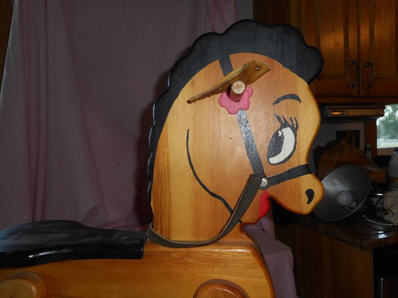 Antique Wooden Rocking Horse