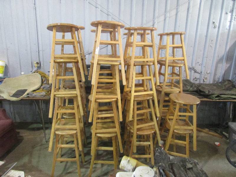 lot 354 image: Wood stools
