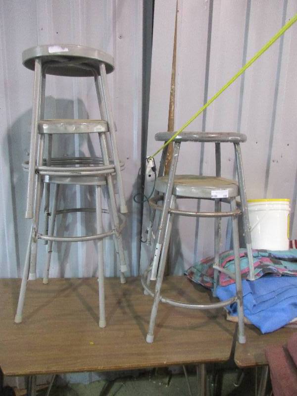 lot 356 image: Metal Stools