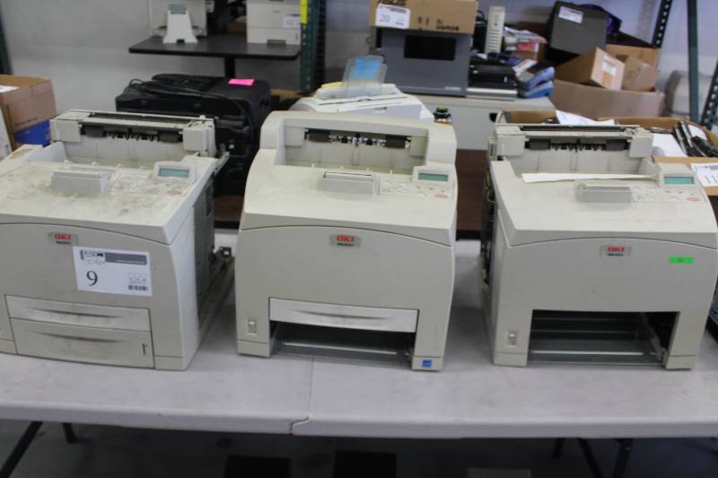 lot 9 image: Lot of (3) OKI B6300 Printers For Parts