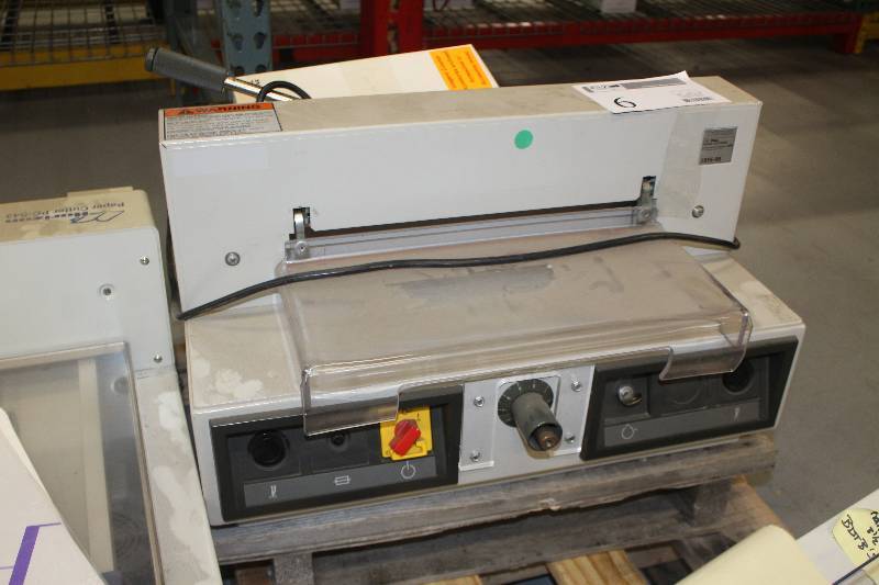 lot 6 image: Triumph Paper Cutter w Manual Cutting Tools