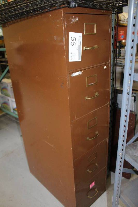 lot 55 image: Locking 4-Drawer Metal File Cabinet