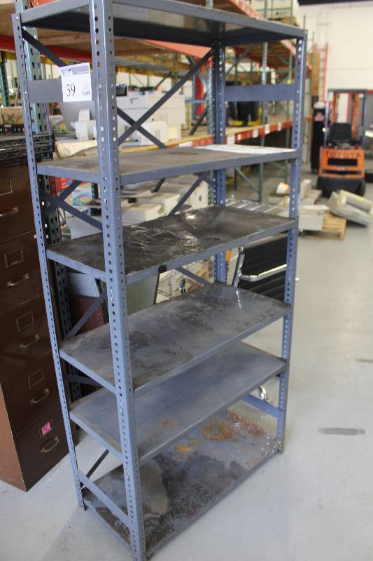 lot 59 image: 6-Shelf Metal Adjustable Storage Rack