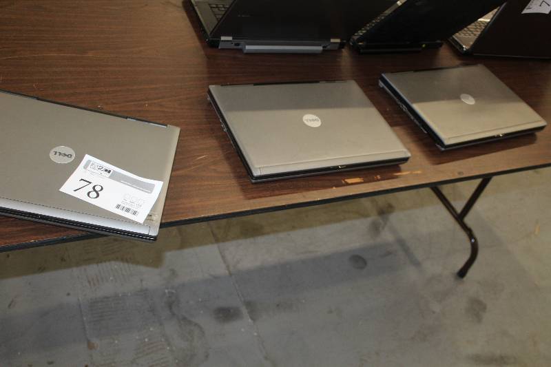lot 78 image: Lot of (3) Dell Laptop Computers Includes Latitude D830 No Drives