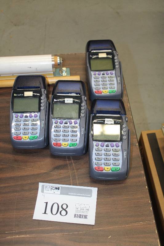 lot 108 image: Lot of (4) Verifone VX570 Credit Card POS Machines